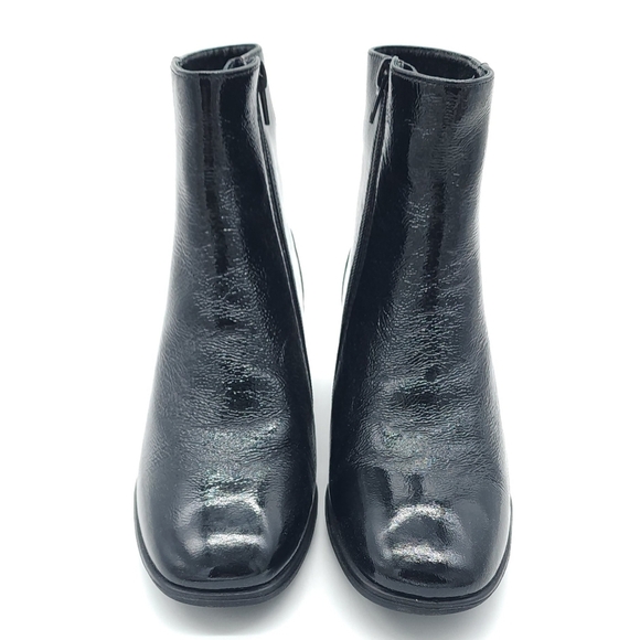 Naot Black Crinkle Patent Leather Zip Up Chelsea Bootie Women's Size 5 EU 36 - Picture 12 of 12